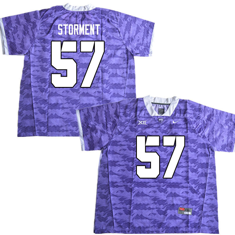Men #57 T.J. Storment TCU Horned Frogs College Football Jerseys Sale-Limited Purple
